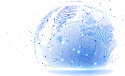 Globe showing global business connections